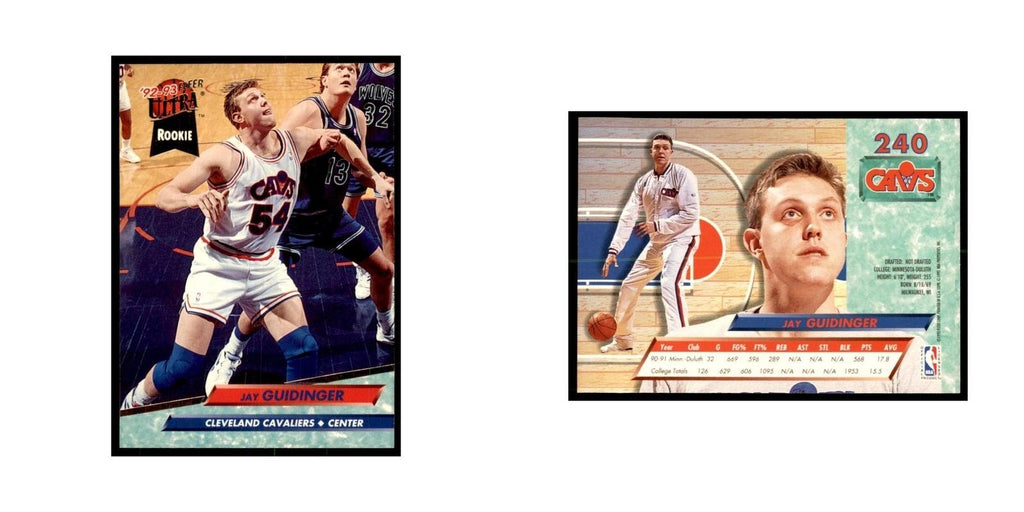 1992 Fleer Ultra Jay Guidinger RC Basketball Cards #240