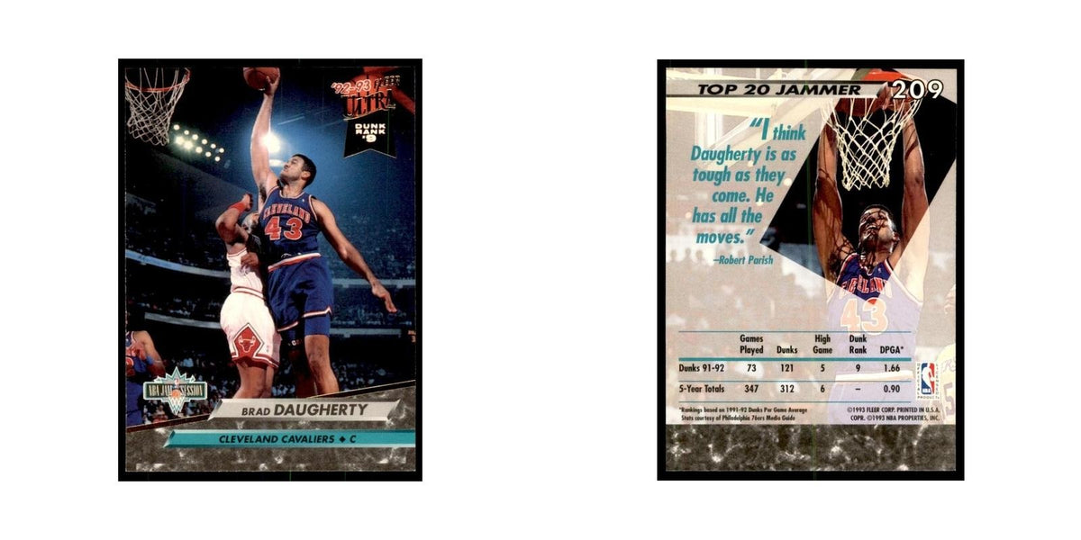 1992 Fleer Ultra Brad Daugherty Basketball Cards #209