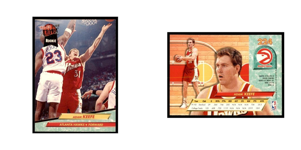 1992 Fleer Ultra Adam Keefe RC Basketball Cards #224