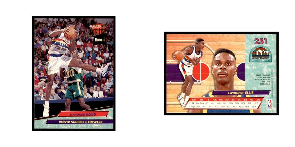1992 Fleer Ultra LaPhonso Ellis RC Basketball Cards #251