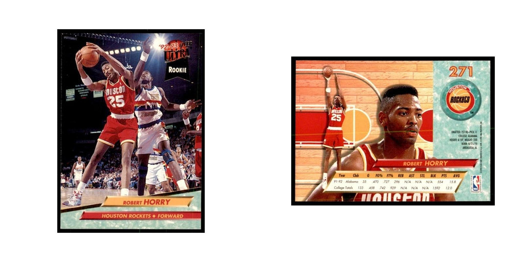 1992 Fleer Ultra Robert Horry RC Basketball Cards #271