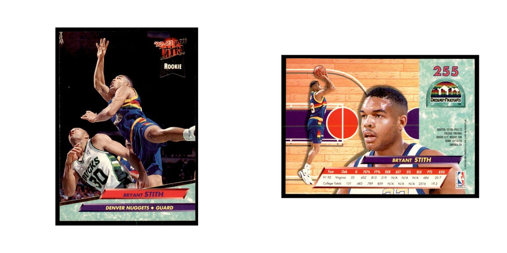 1992 Fleer Ultra Bryant Stith RC Basketball Cards #255