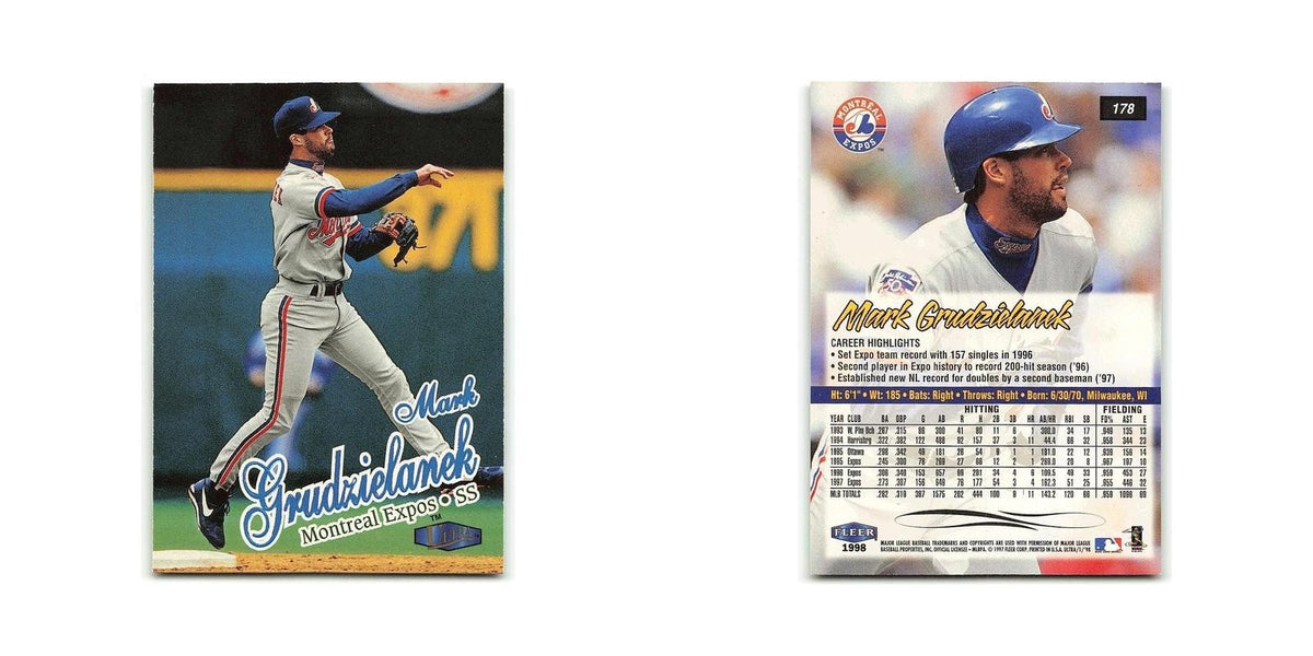 Mark Grudzielanek 1998 Fleer Ultra #178 Montreal Expos Baseball Card NM