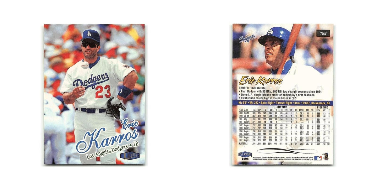 Erc Karros 1998 Fleer Ultra #198 Los Angeles Dodgers Baseball Card NM