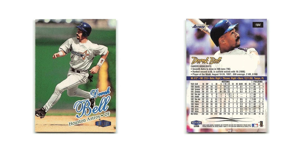 Derek Bell 1998 Fleer Ultra #184 Houston Astros Baseball Card NM