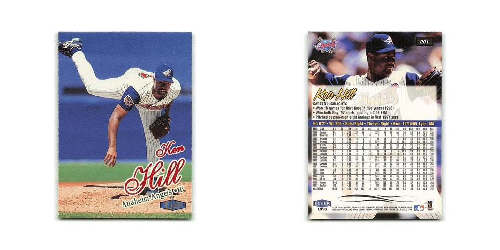 Ken Hill 1998 Fleer Ultra #201 Anaheim Angels Baseball Card NM