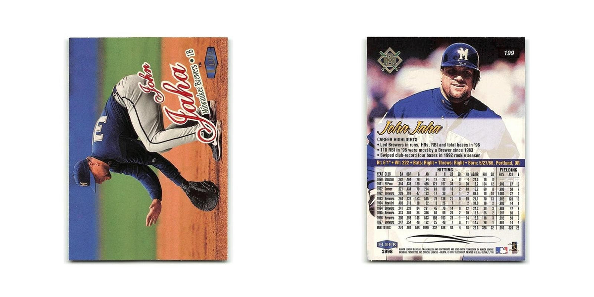 John Jaha 1998 Fleer Ultra #199 Milwaukee Creams Baseball Card NM