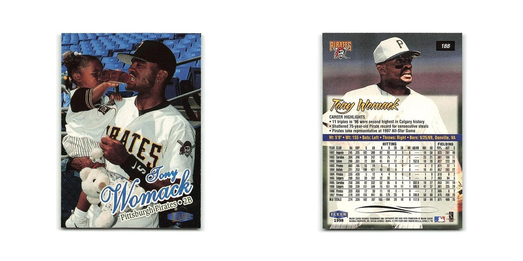 Tony Womack 1998 Fleer Ultra #188 Pittsburgh Pirates Baseball Card NM