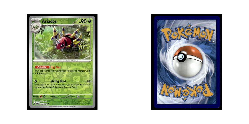 Ariados 2024 Scarlet Violet Twilight Masquerade #5 Uncommon Pokemon Card NM