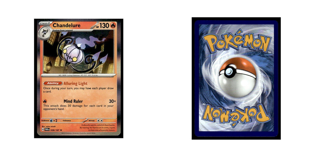 Chandelure 2024 Scarlet Violet Twilight Masquerade #38 Rare Pokemon Card NM