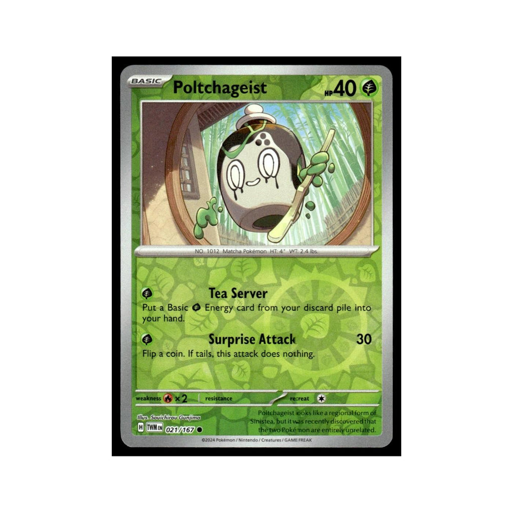 Poltchageist 2024 Scarlet Violet Twilight Masquerade #21 Common Pokemon Card NM