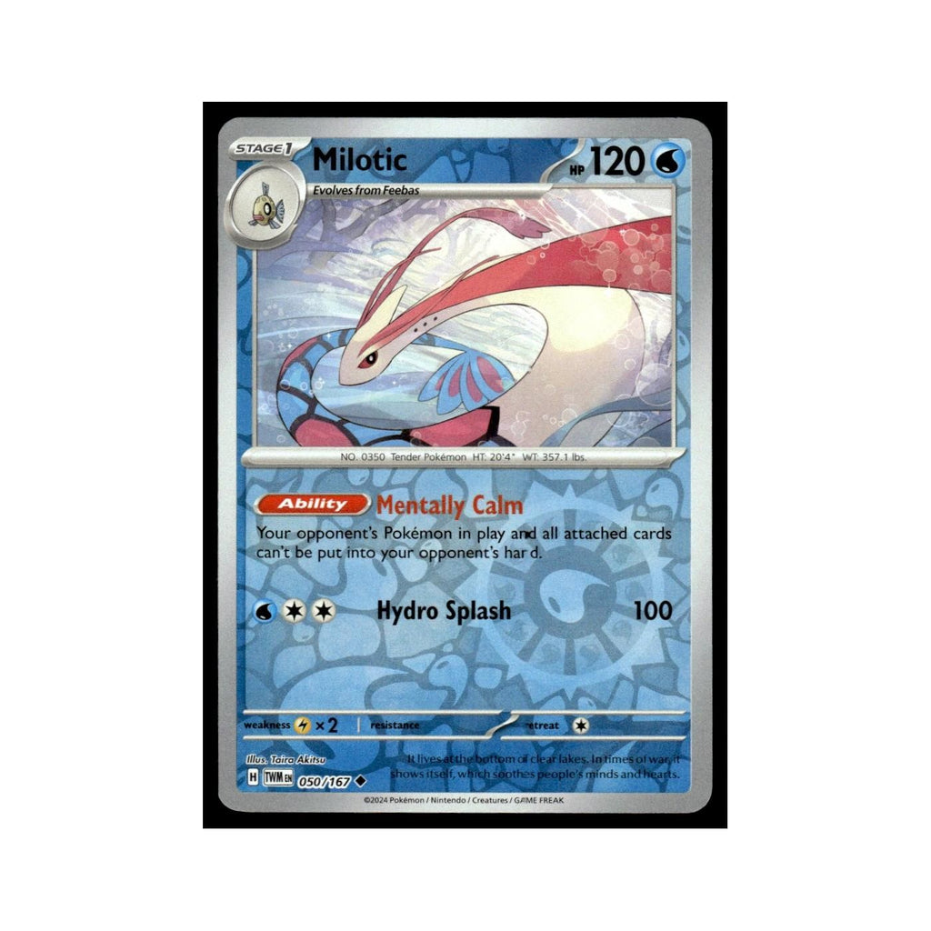 Milotic 2024 Scarlet Violet Twilight Masquerade #50 Uncommon Pokemon Card NM