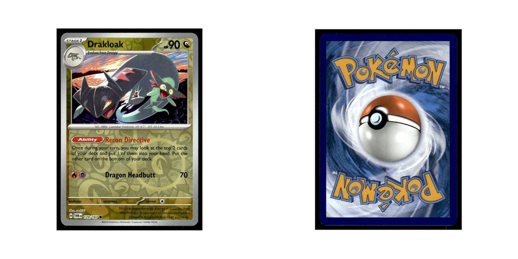 Drakloak 2024 Scarlet Violet Twilight Masquerade #129 Common Pokemon Card NM