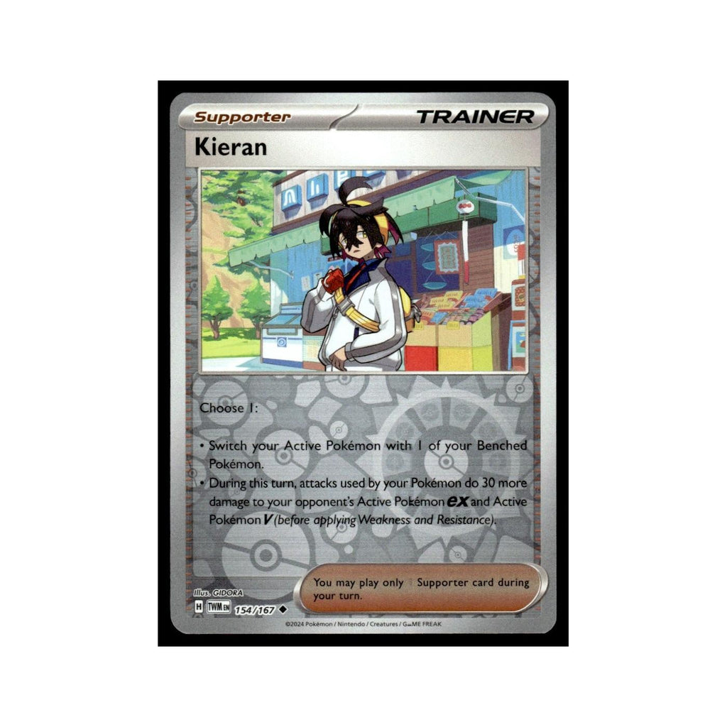 Kieran 2024 Scarlet Violet Twilight Masquerade #154 Uncommon Pokemon Card NM