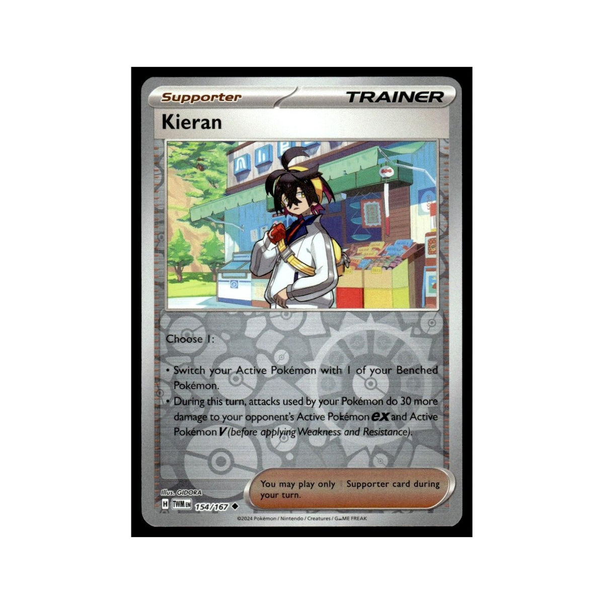 Kieran 2024 Scarlet Violet Twilight Masquerade #154 Uncommon Pokemon Card NM