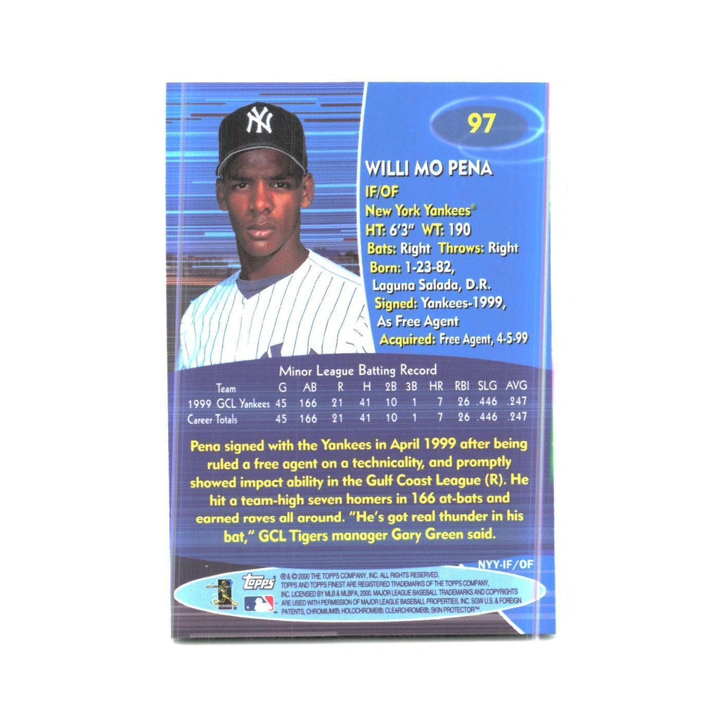 2000 Finest Willi Mo Pena Yankees #97