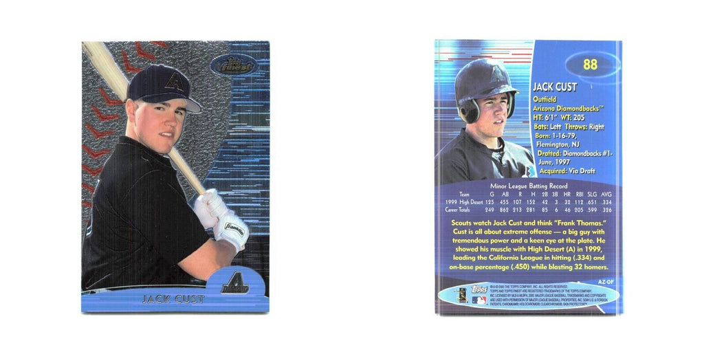 2000 Finest Jack Cust Diamondbacks #88
