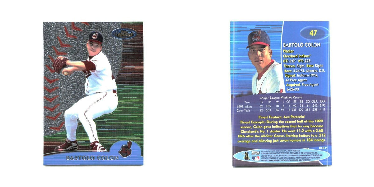 2000 Finest Bartolo Colon Indians #47