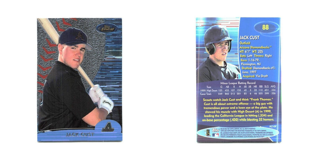 2000 Finest Jack Cust Diamondbacks #88