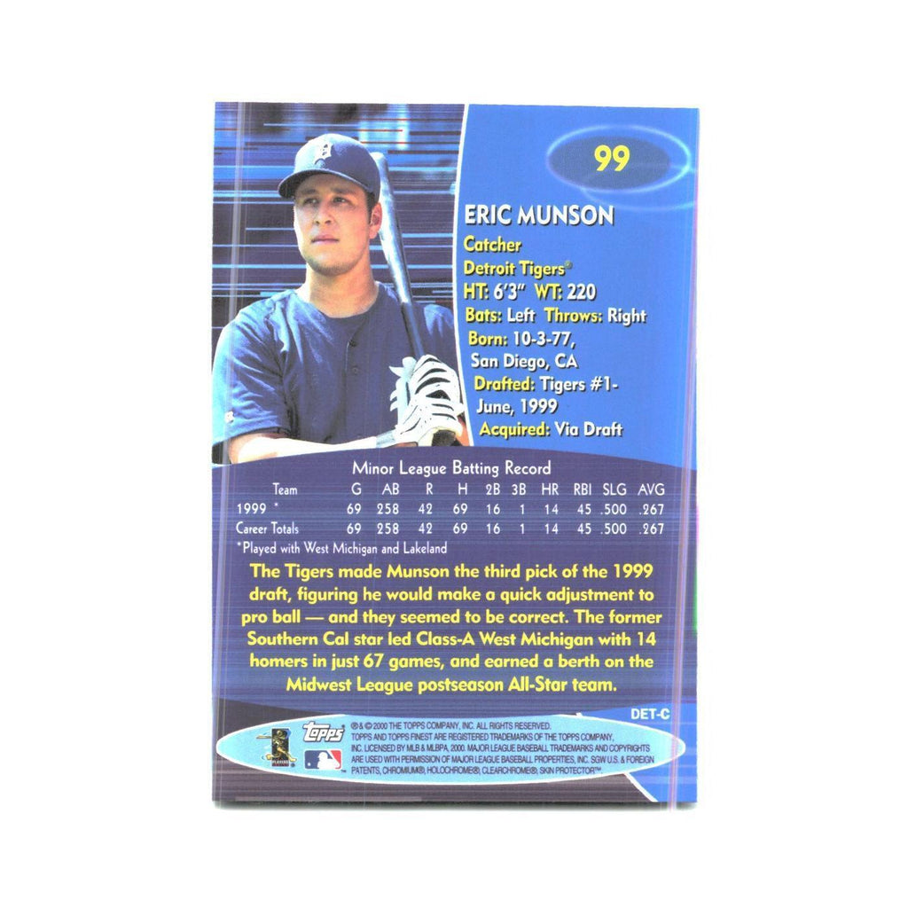 2000 Finest Eric Munson Tigers #99