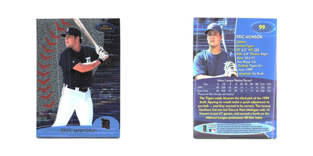 2000 Finest Eric Munson Tigers #99