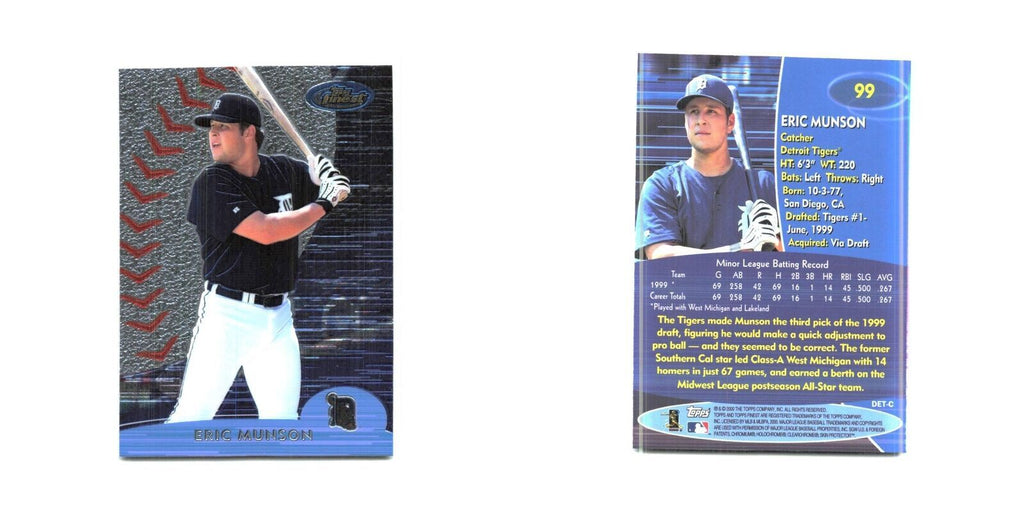 2000 Finest Eric Munson Tigers #99
