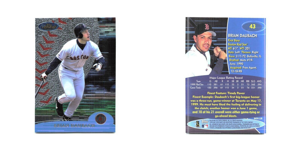 2000 Finest Brian Daubach Red Sox #43