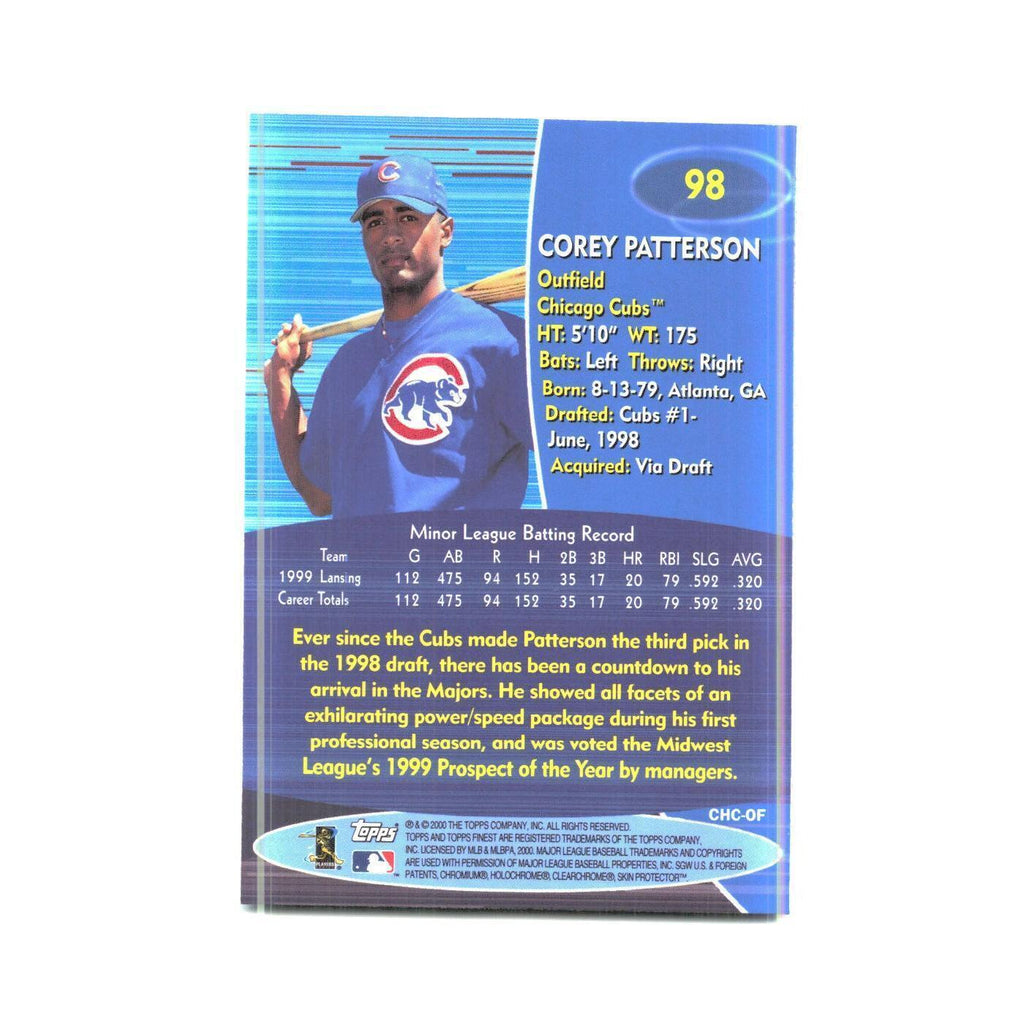 2000 Finest Corey Patterson Cubs #98