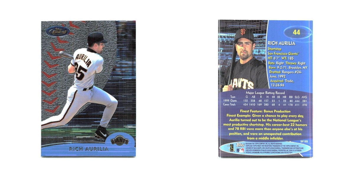 2000 Finest Rich Aurilia Giants #44