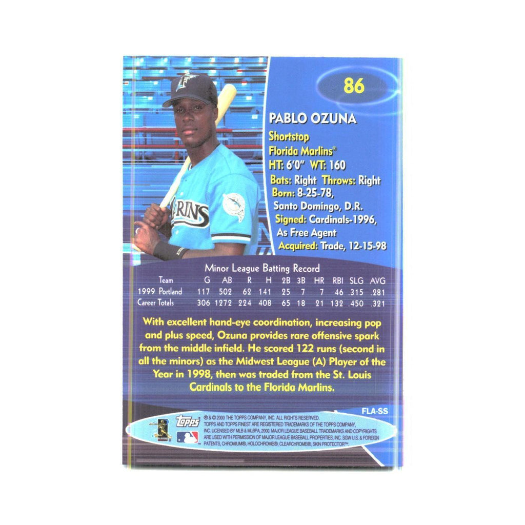 2000 Finest Pablo Ozuna Florida Marlins #86