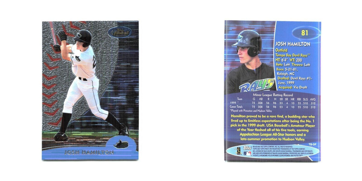 2000 Finest Josh Hamilton Rays #81