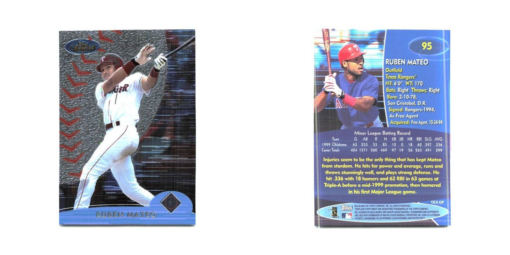 2000 Finest Ruben Mateo Rangers #95