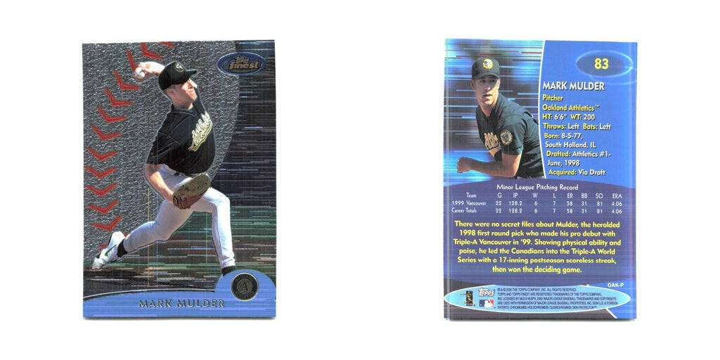 2000 Finest Mark Mulder Athletics #83
