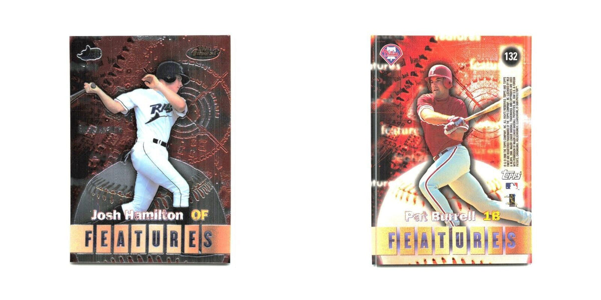 2000 Finest Josh Hamilton/Pat Burrell Tampa Bay Devil Rays/Philadelphia Phillies
