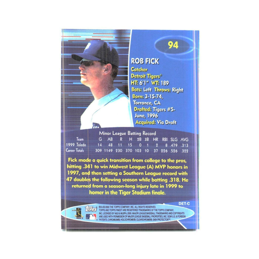 2000 Finest Robert Fick Tigers #94