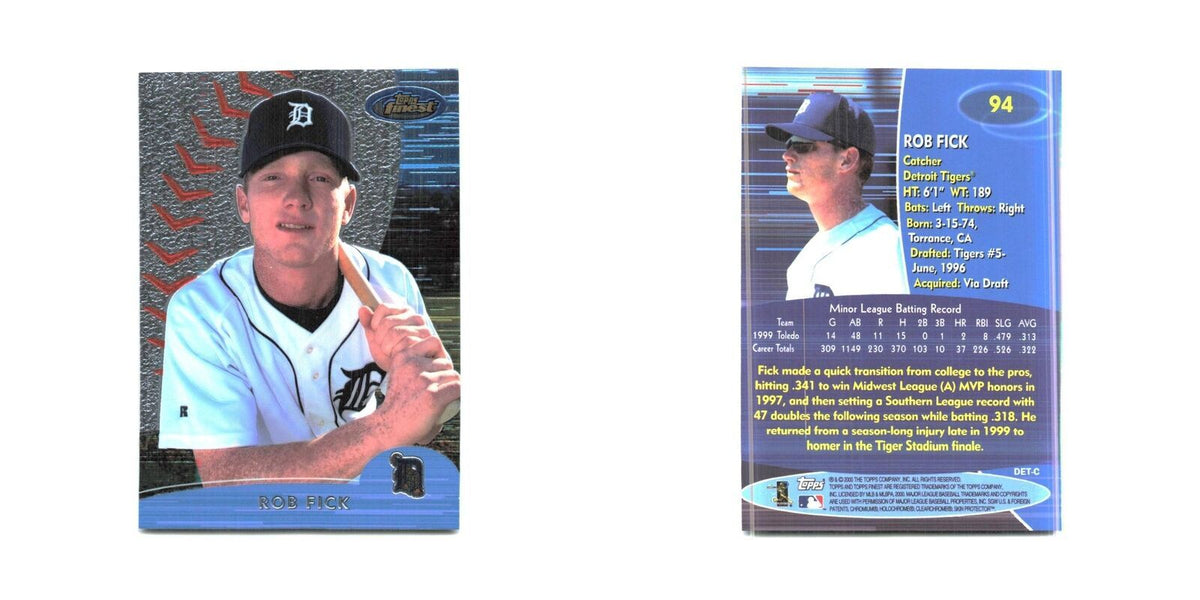 2000 Finest Robert Fick Tigers #94