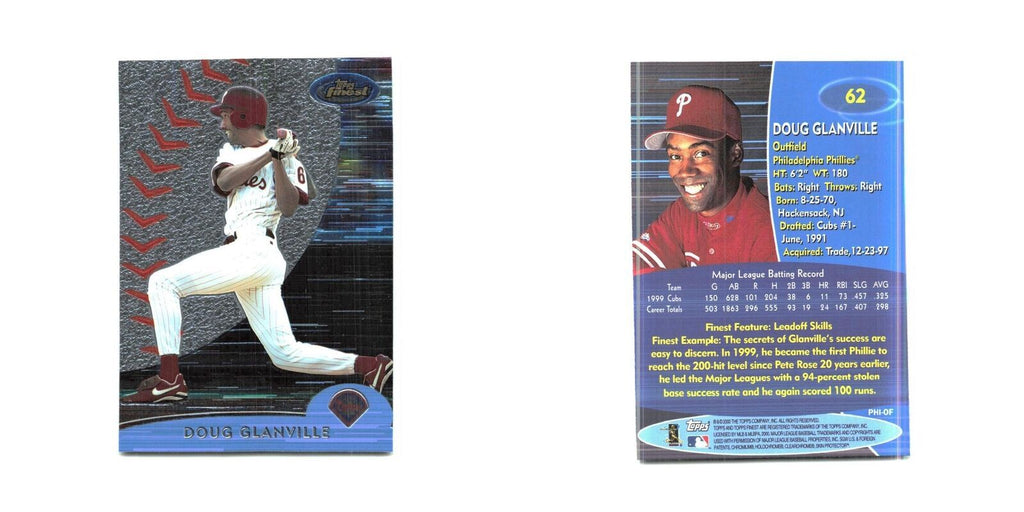 2000 Finest Doug Glanville Phillies #62