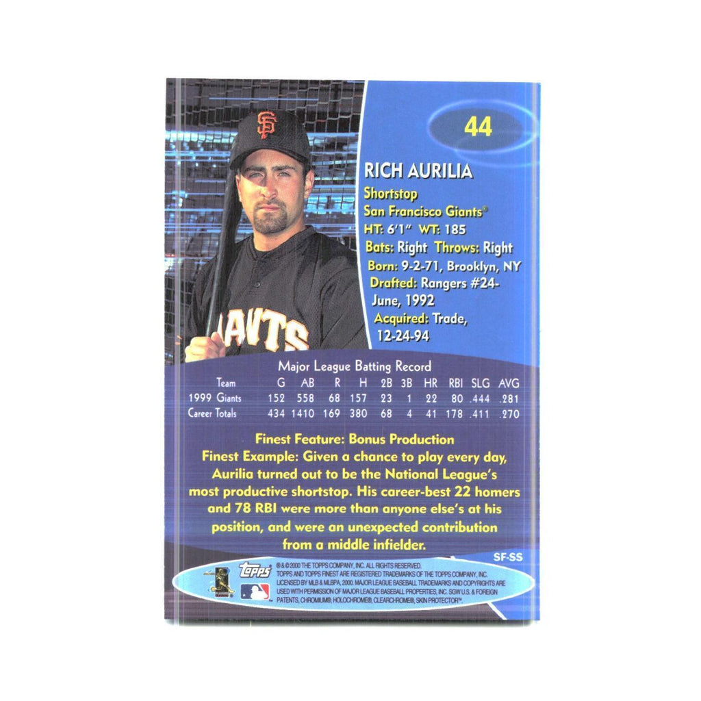 2000 Finest Rich Aurilia Giants #44