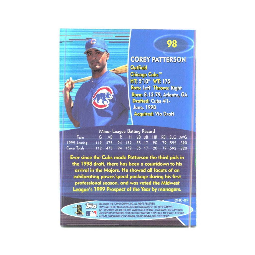 2000 Finest Corey Patterson Cubs #98