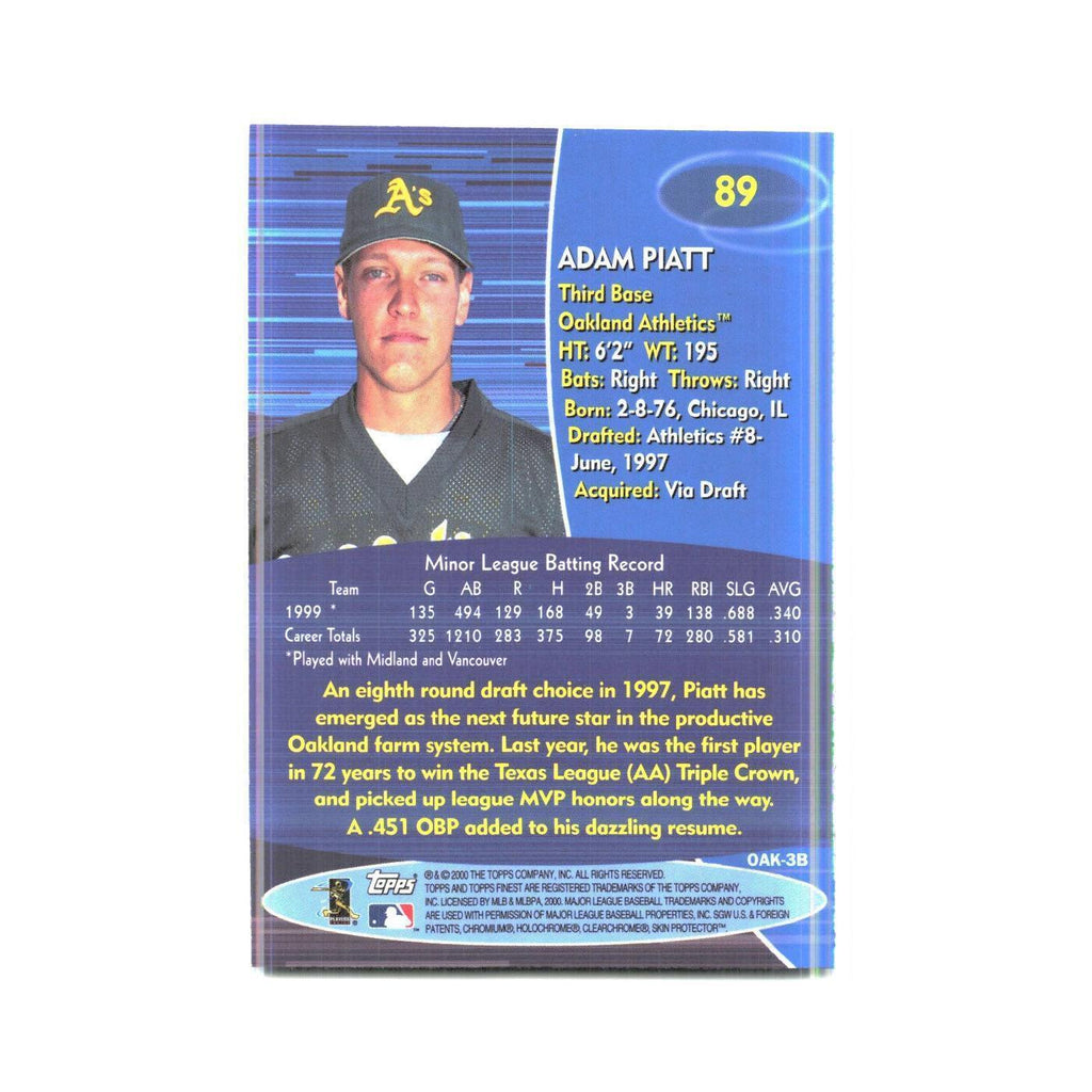 2000 Finest Adam Piatt Athletics #89