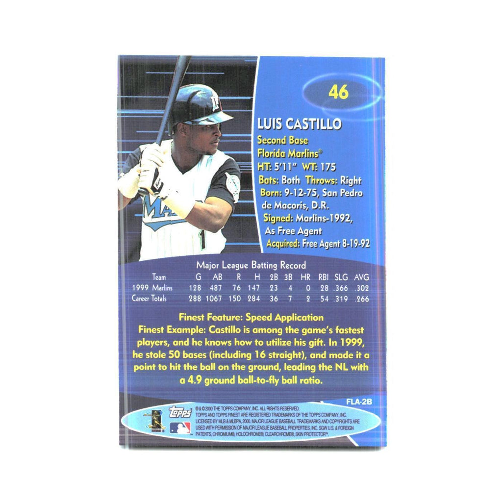 2000 Finest Luis Castillo Florida Marlins #46
