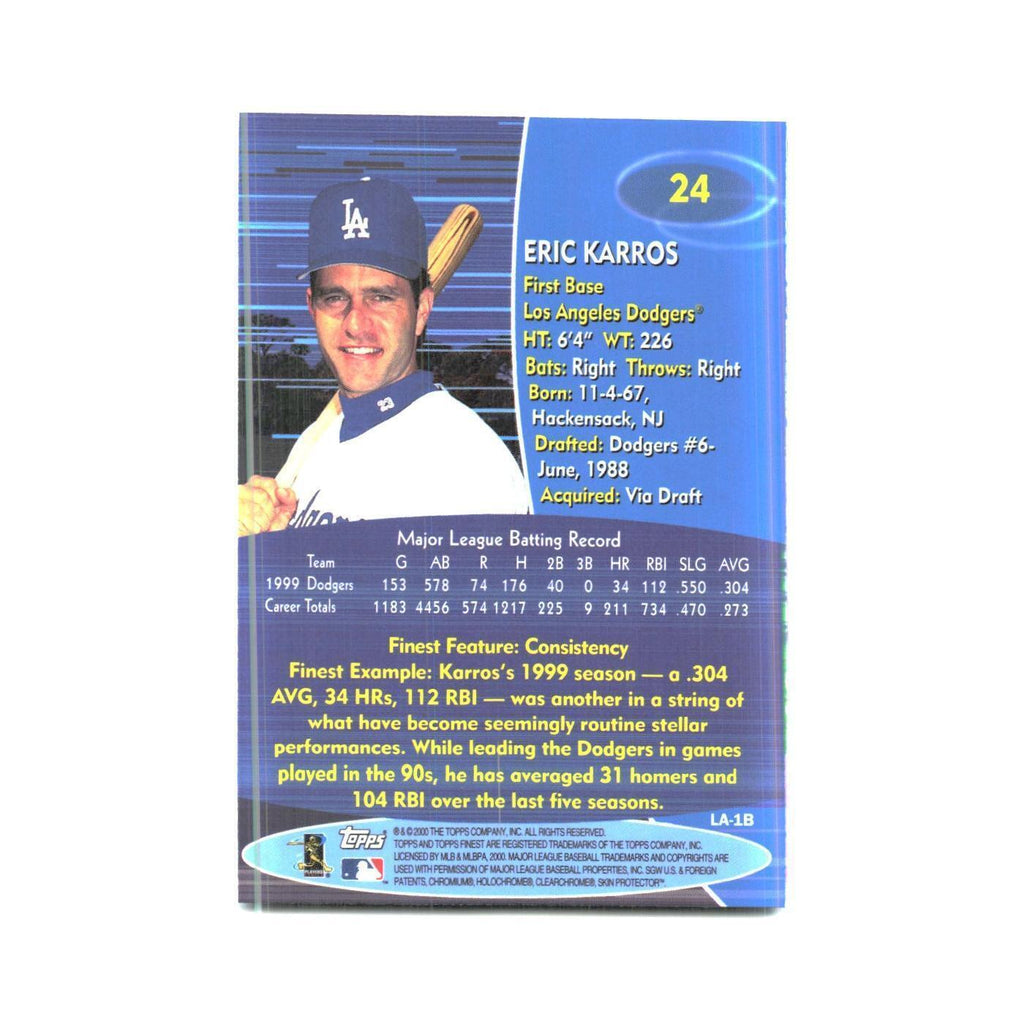 2000 Finest Eric Karros Dodgers #24