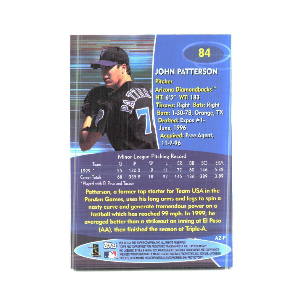 2000 Finest John Patterson Diamondbacks #84