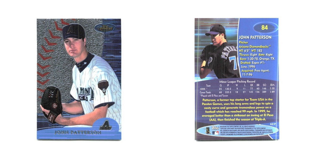 2000 Finest John Patterson Diamondbacks #84