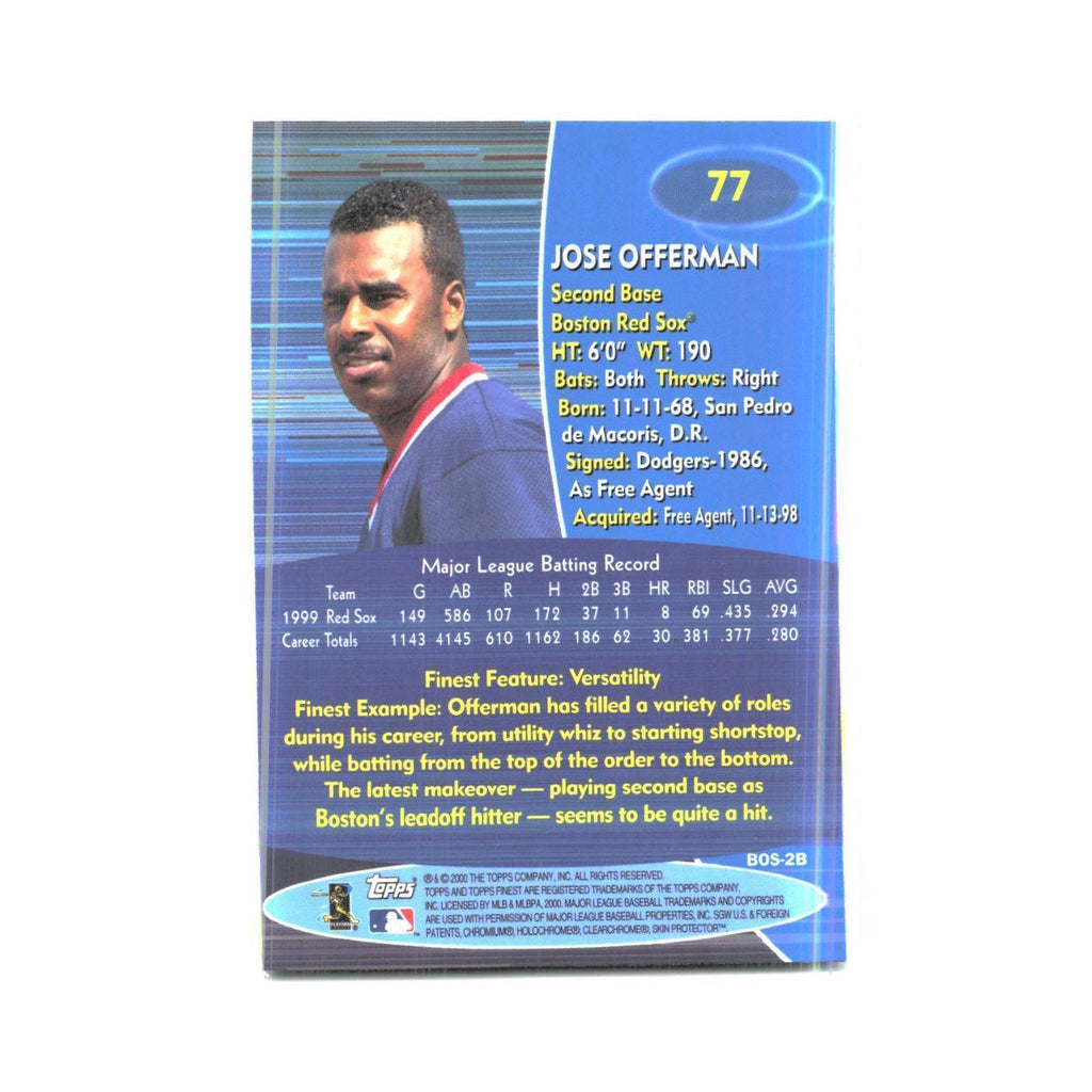 2000 Finest Jose Offerman Red Sox #77