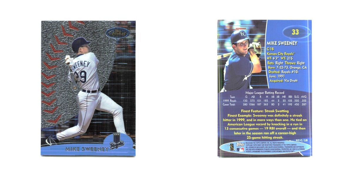 2000 Finest Mike Sweeney Royals #33
