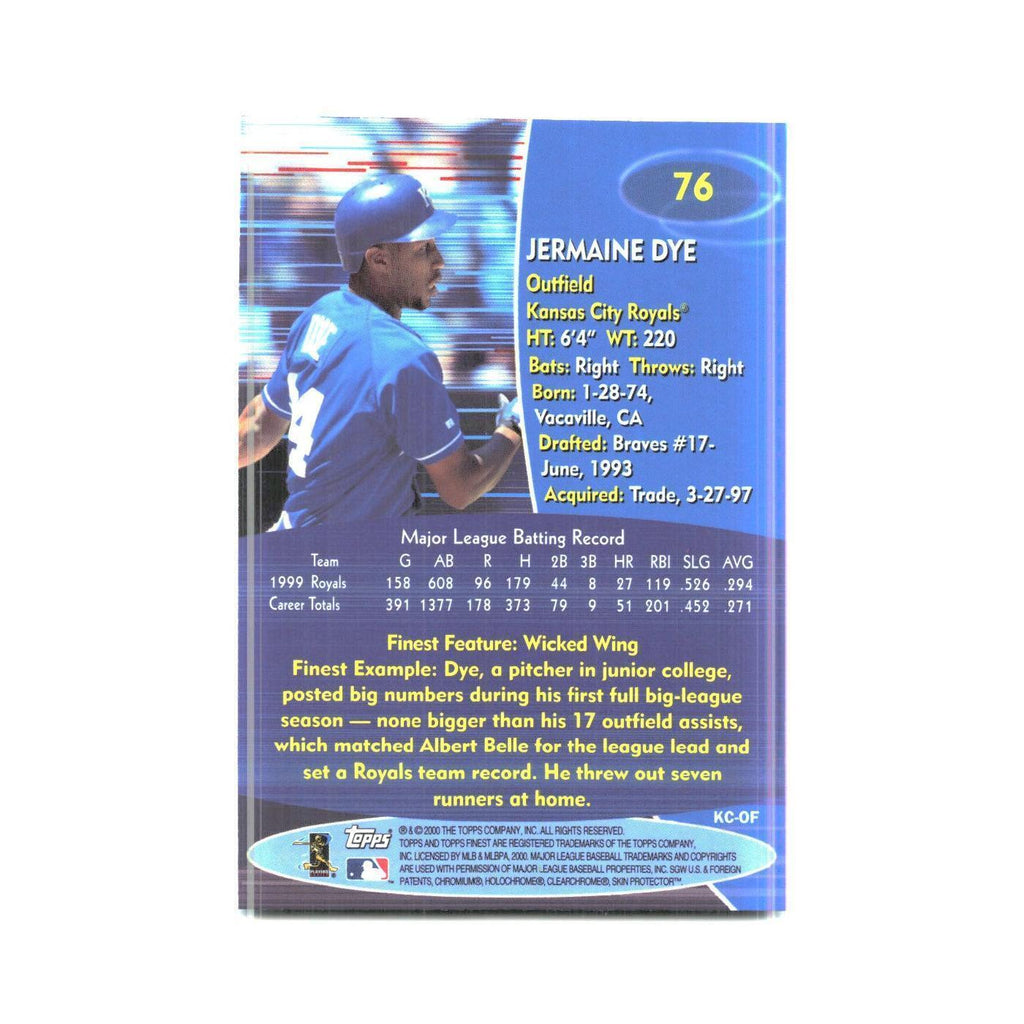 2000 Finest Jermaine Dye Royals #76