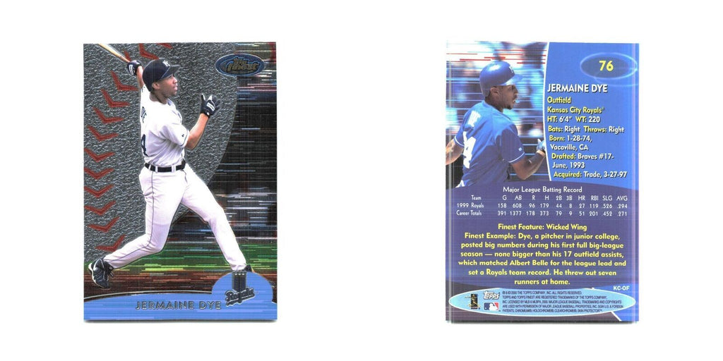 2000 Finest Jermaine Dye Royals #76