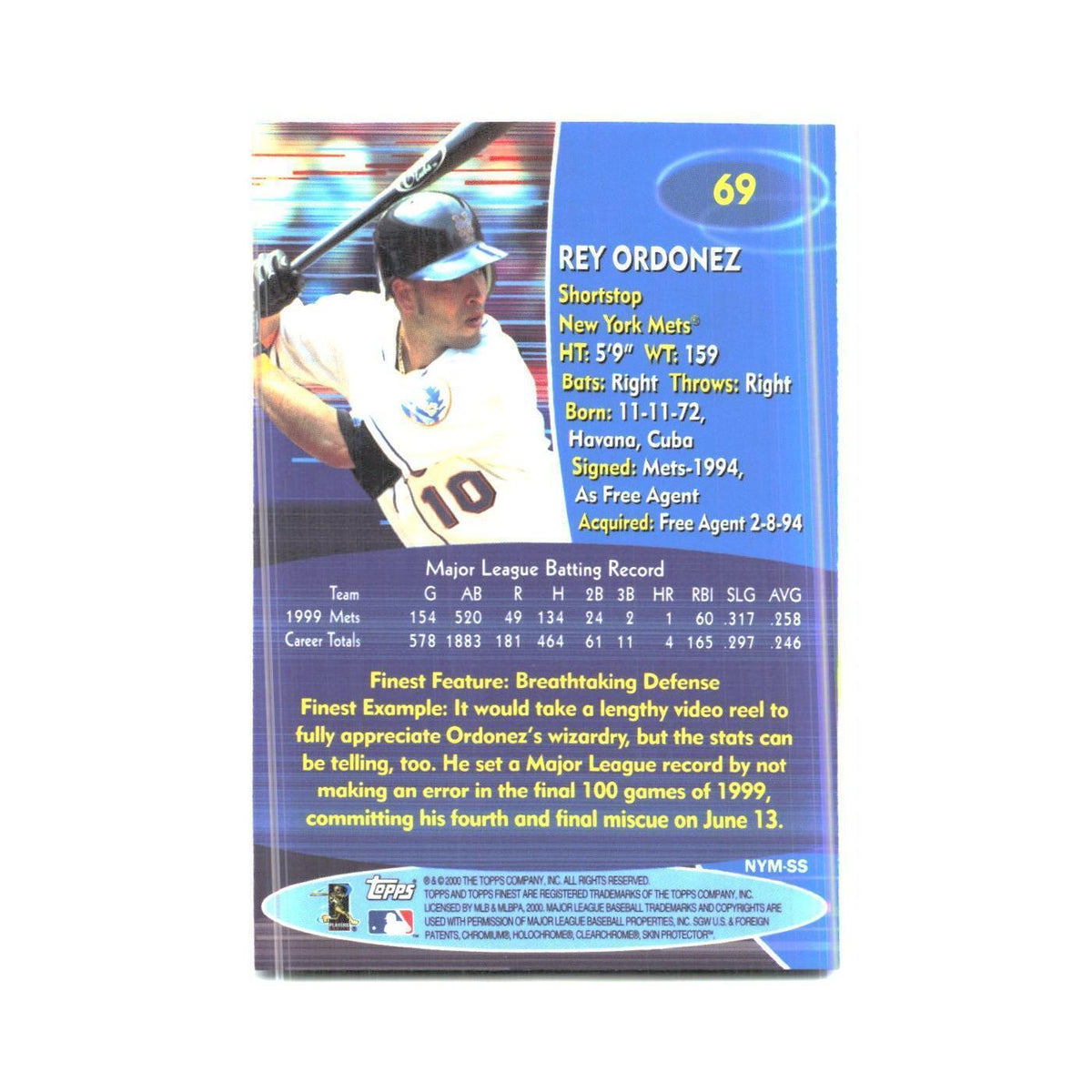 2000 Finest Rey Ordonez Mets #69