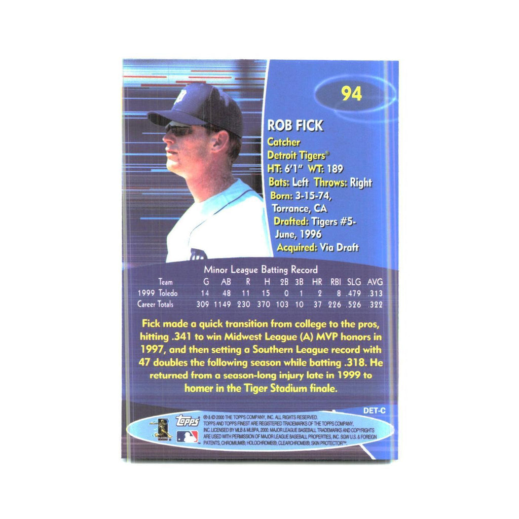 2000 Finest Robert Fick Tigers #94